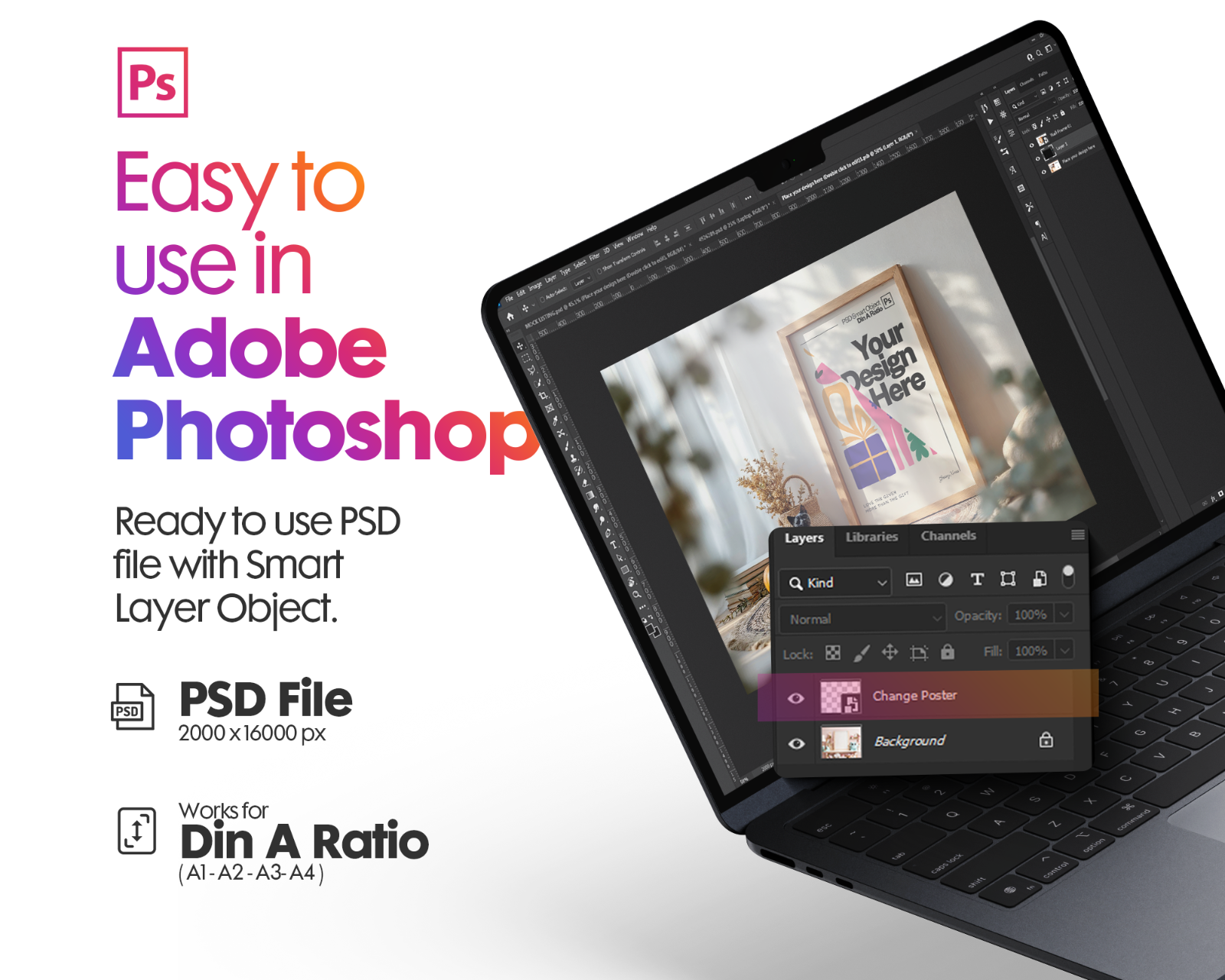 Halloween Frame Mockup Bundle: Rustic Autumn Wall Art Display (100 PSD Files)