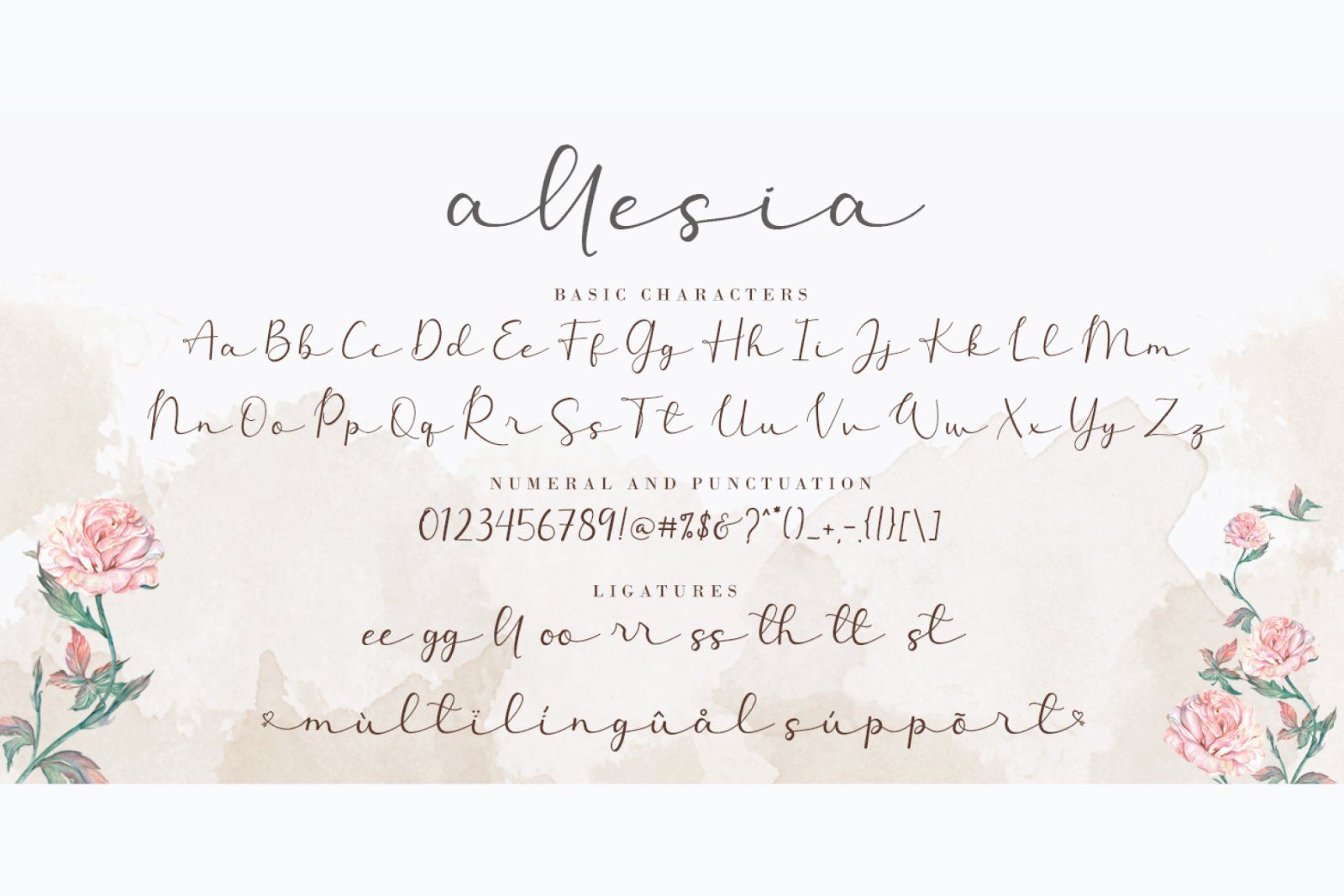 Allesia gorgeous handwritten font wedding font