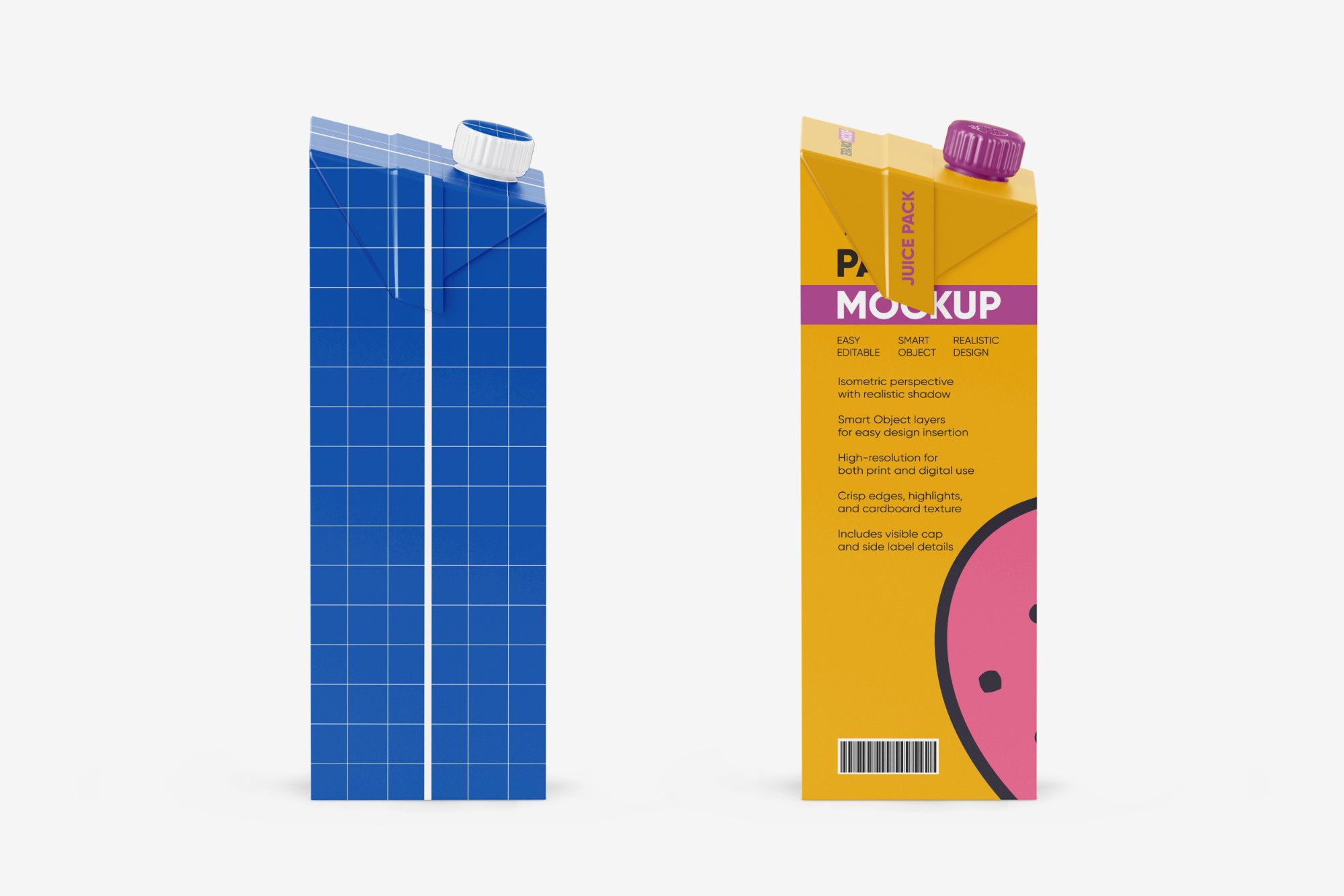 Tetra Pack Juice & Milk Box Mockup Set