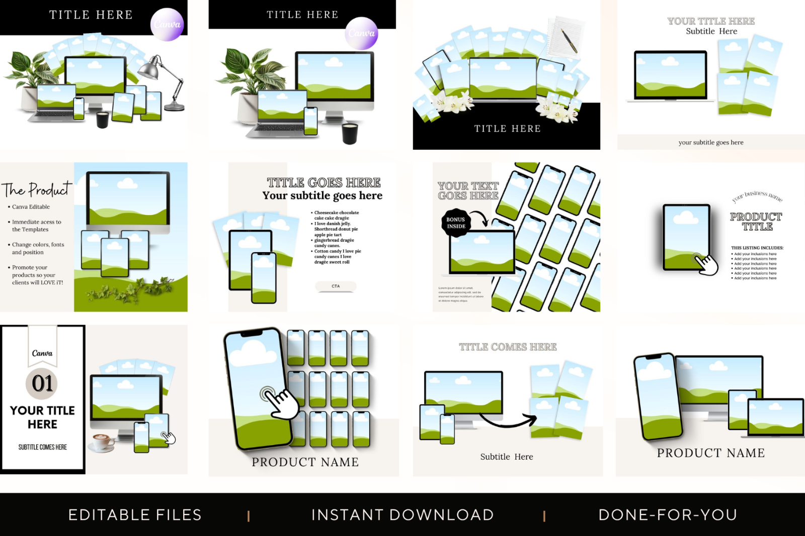 Digital Listing Mockup Templates