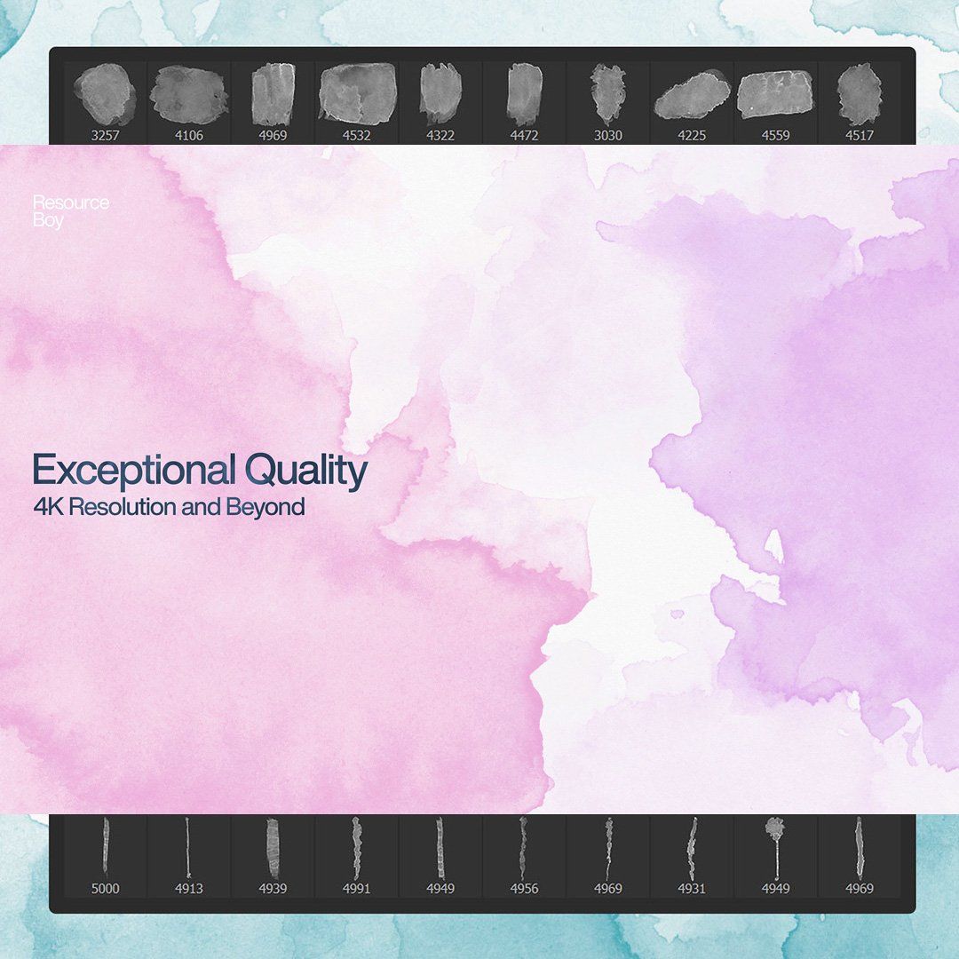 100 Realistic Watercolor Photoshop Brushes - Watercolor Brushes Download - Watercolor Photoshop