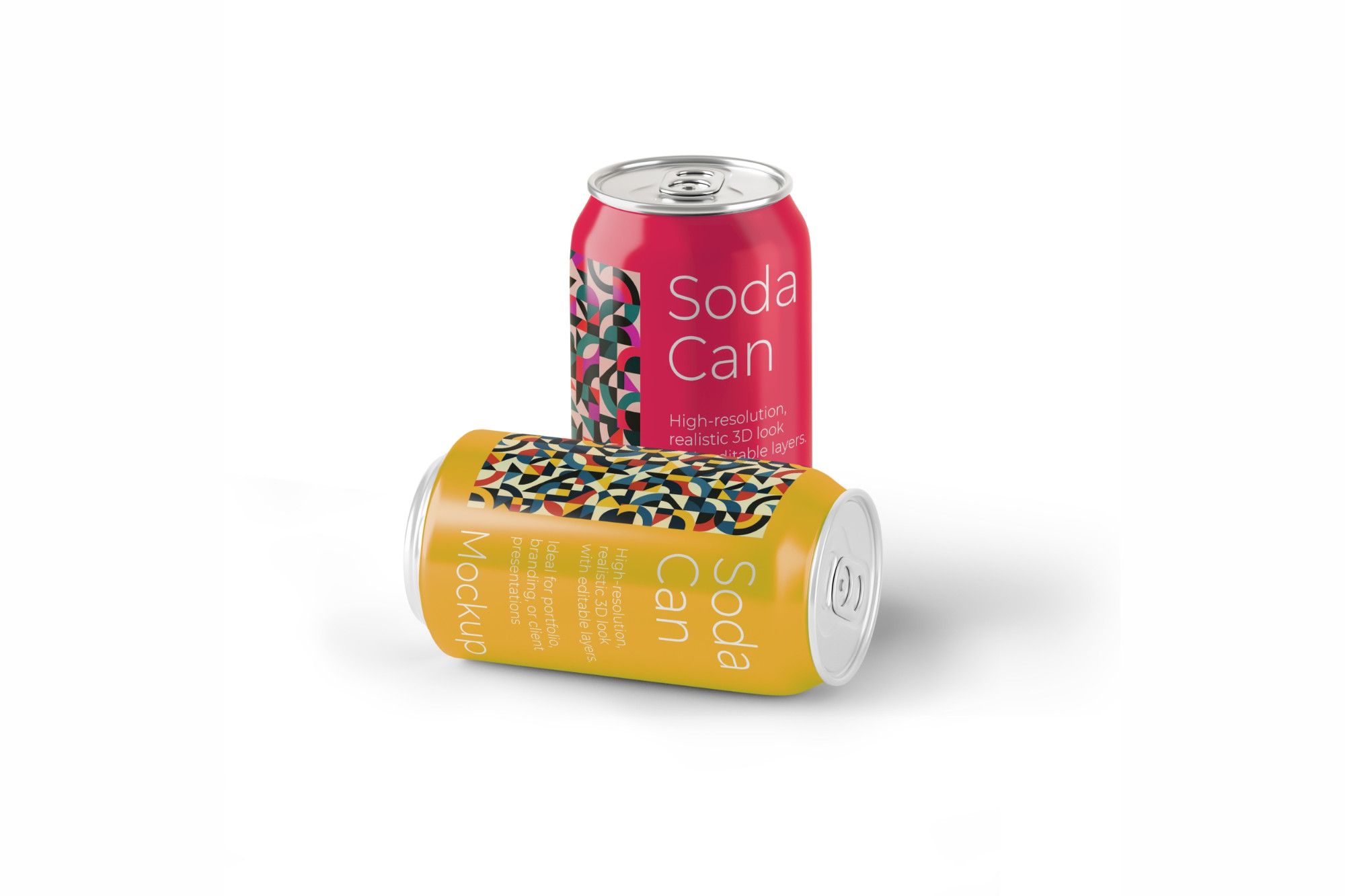 Modern Soda Can Mockup Series – 330ml Editable PSD Set