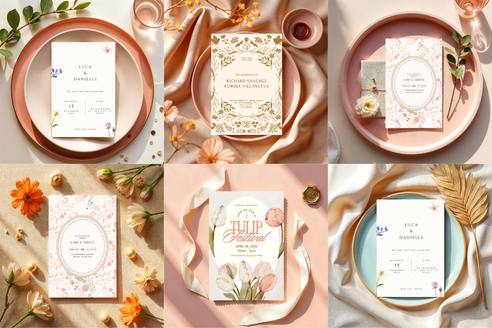 45 Invitation Card Mockups for Canva