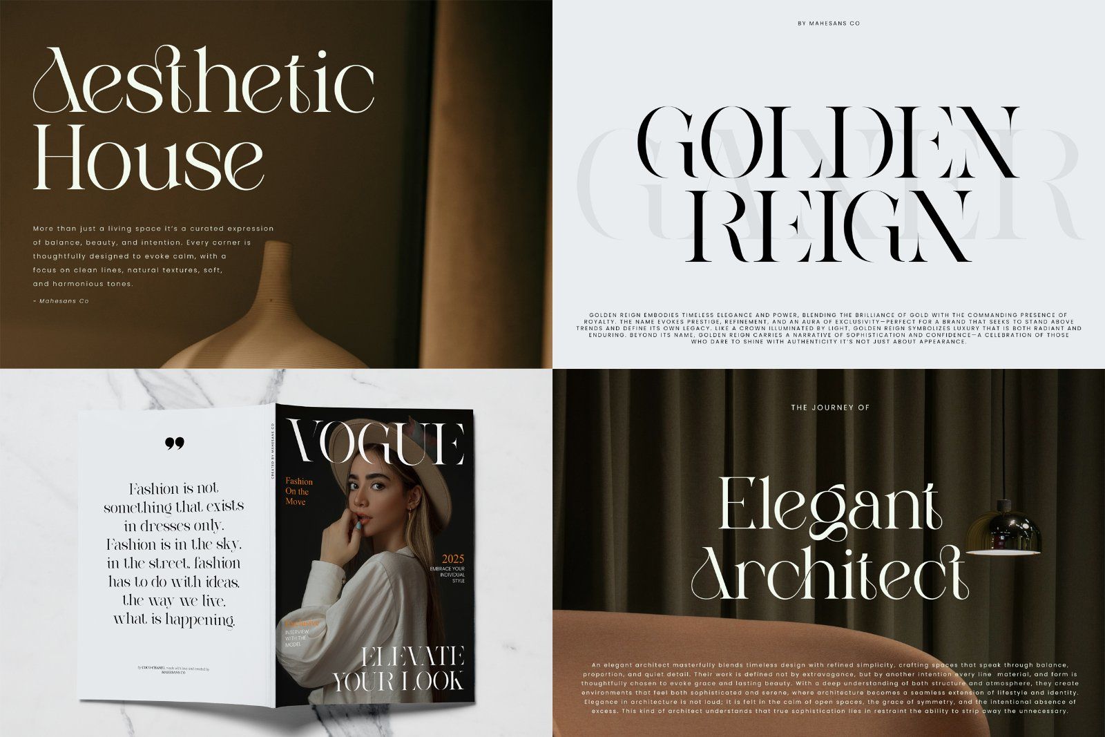 Modern Serif Fonts Bundle Collection
