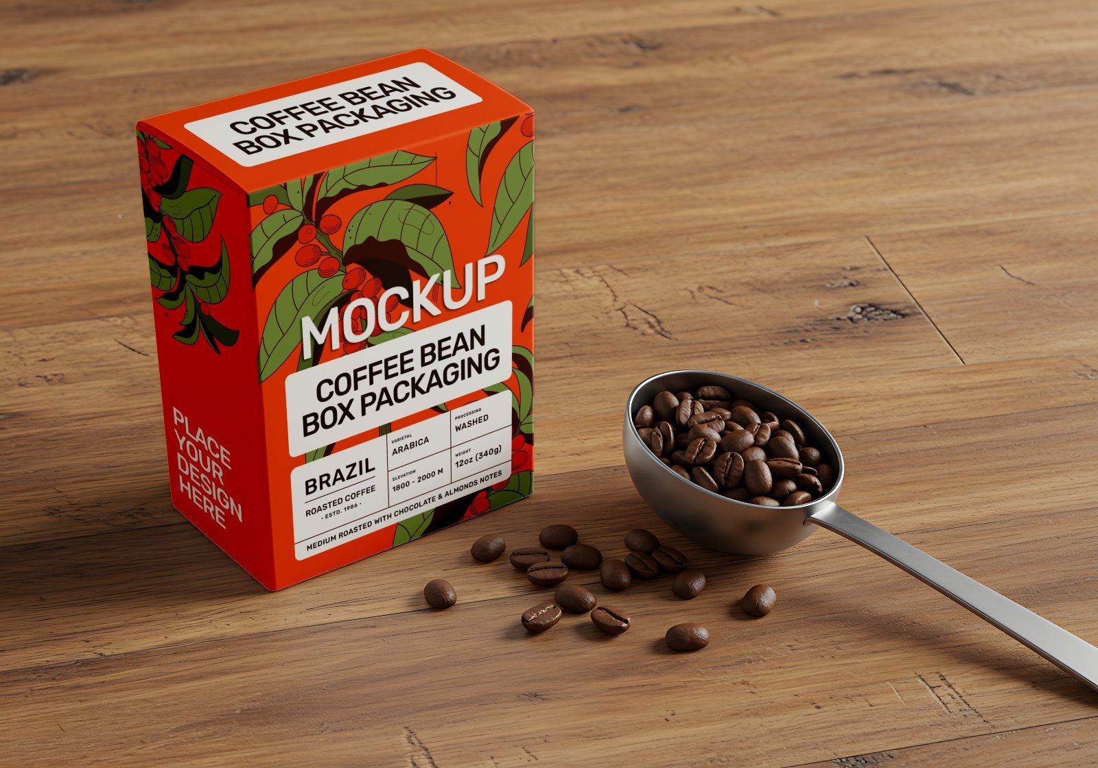 15 Coffee Factory Mockups – PSD Pouch, Can, Sack, Box, Billboard & Farm Branding Kit