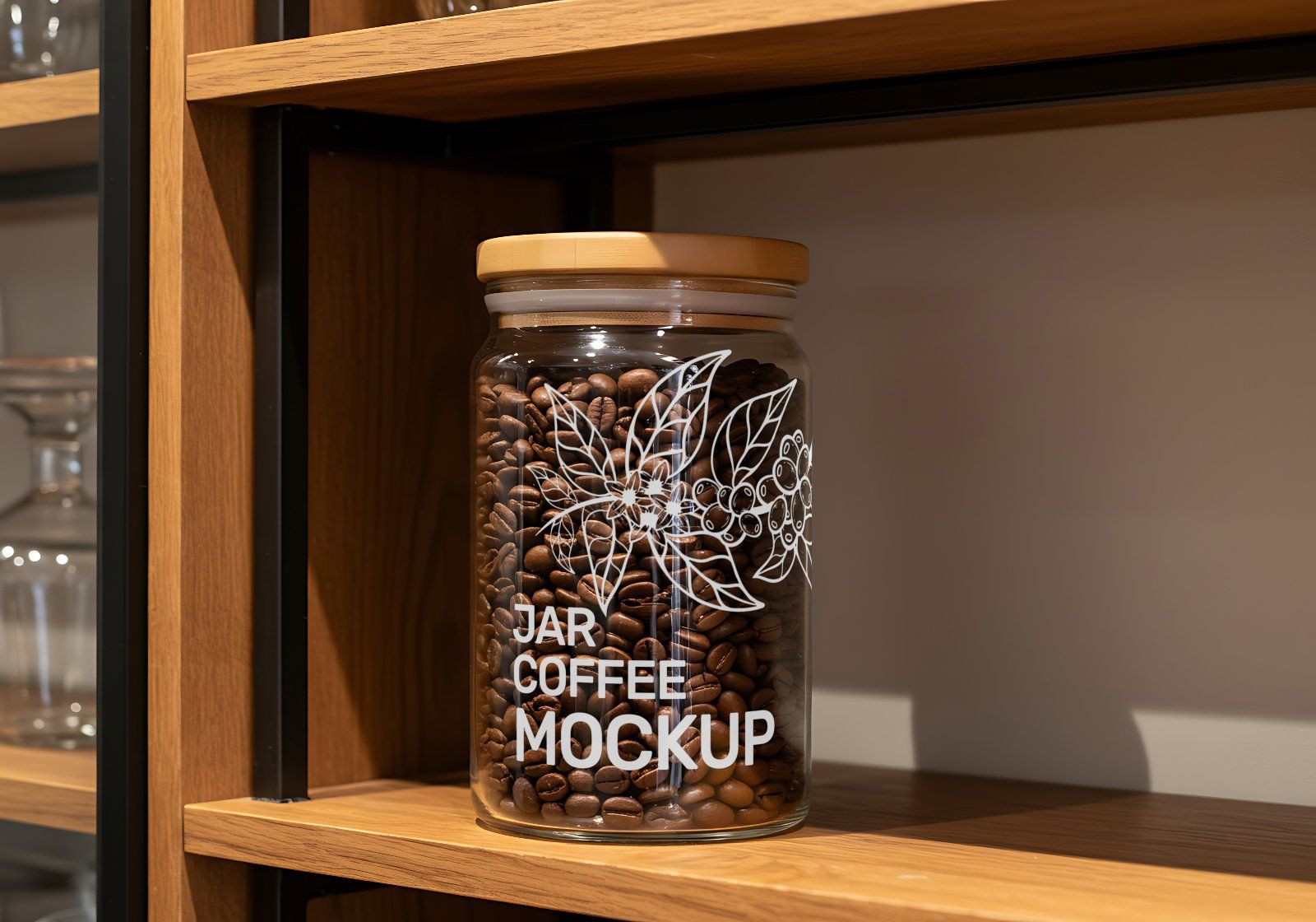 Jar Coffee Bean Mockup