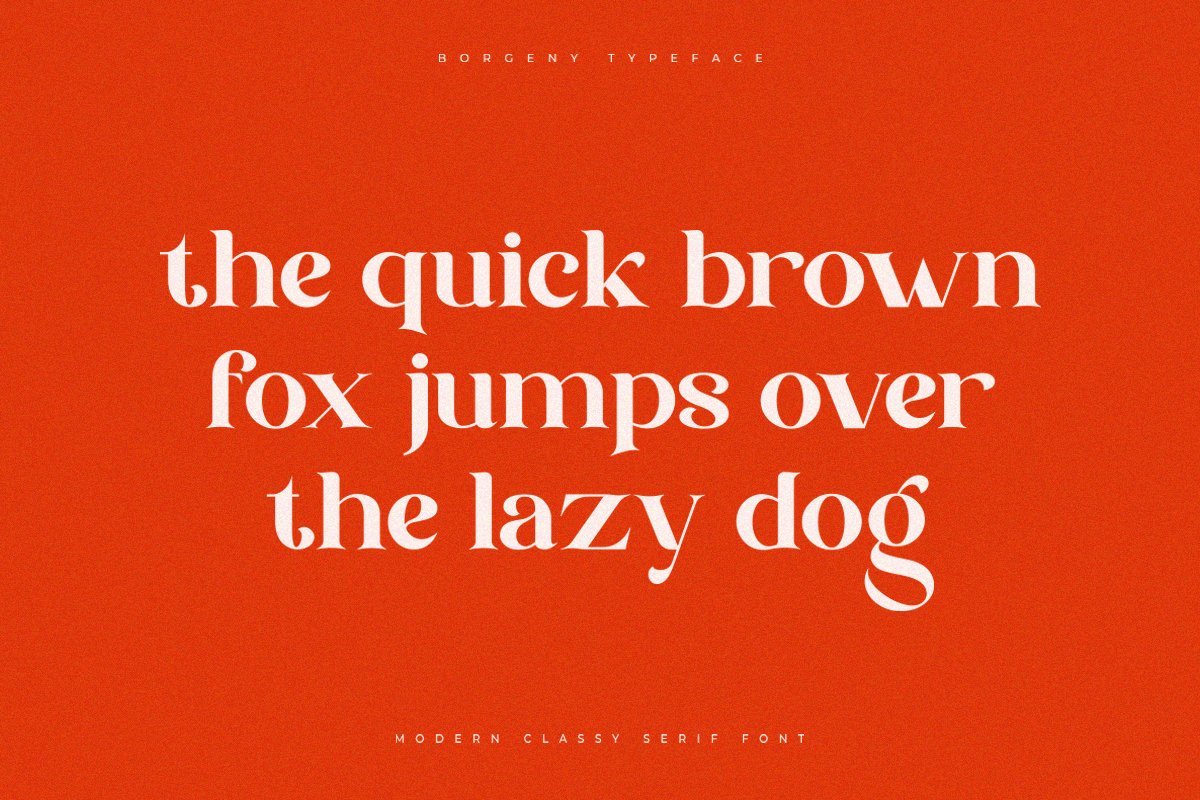Borgeny | Modern Classy Serif Font
