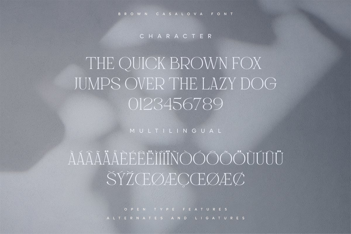 Brown Casalova | Stylish Typeface