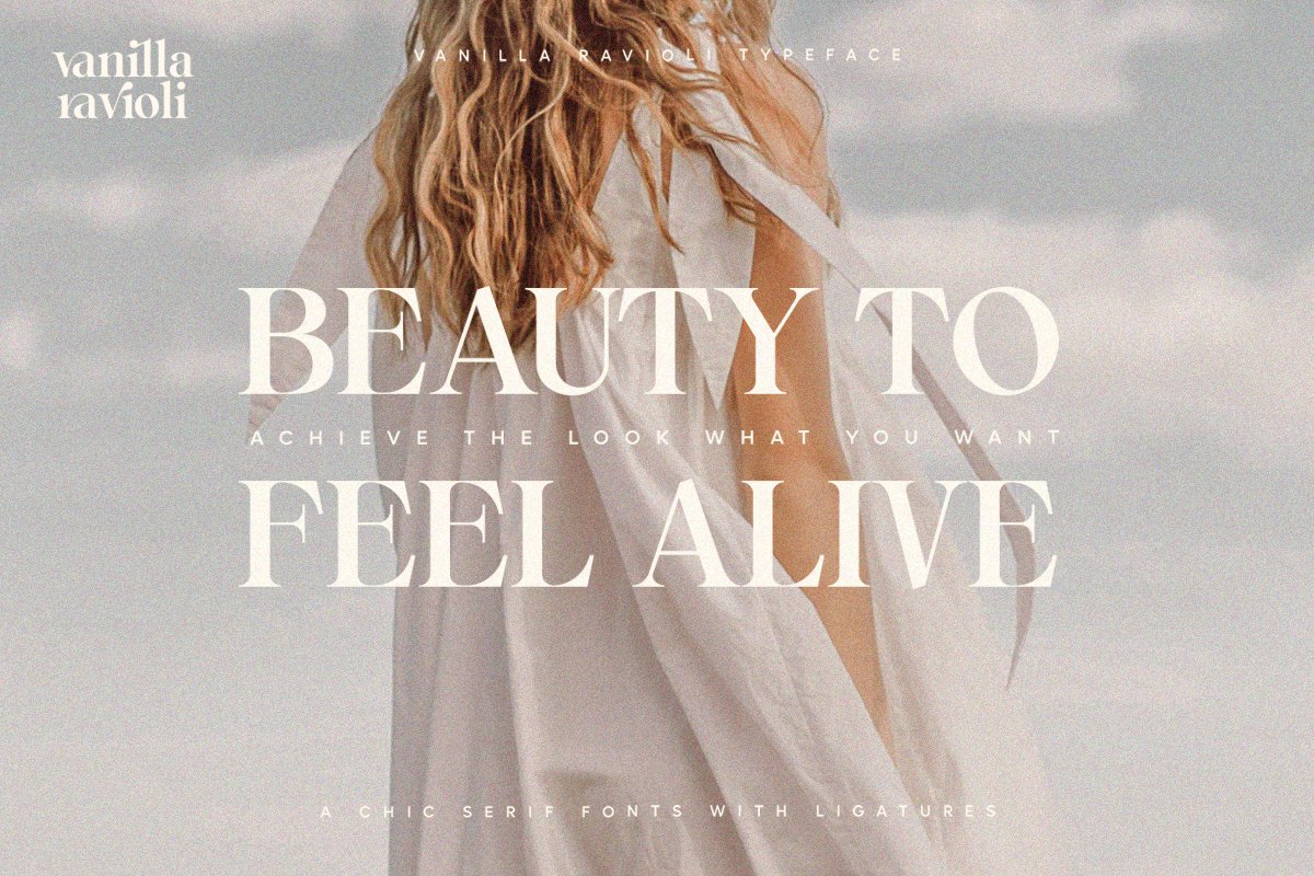 Vanilla Ravioli | Chic Ligature Serif Font