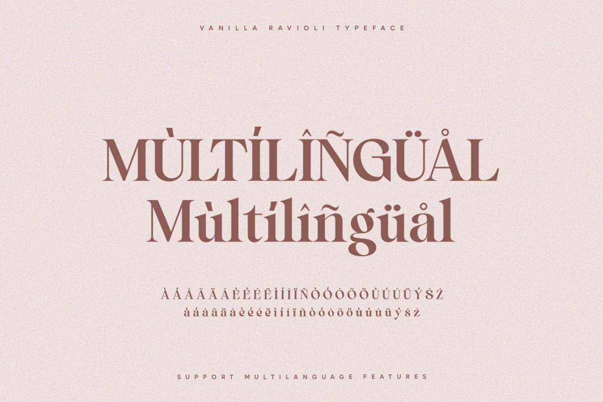 Vanilla Ravioli | Chic Ligature Serif Font