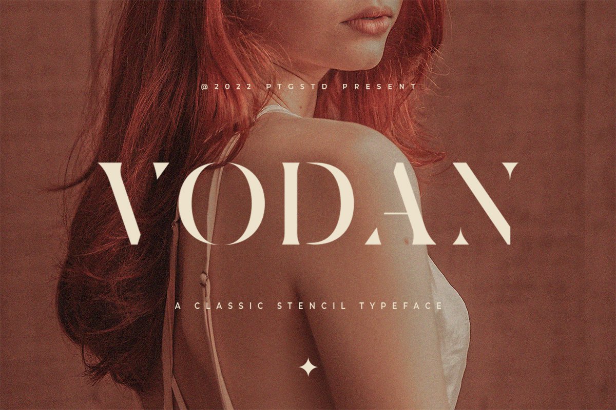 Vodan | Classic Stencil Serif Font