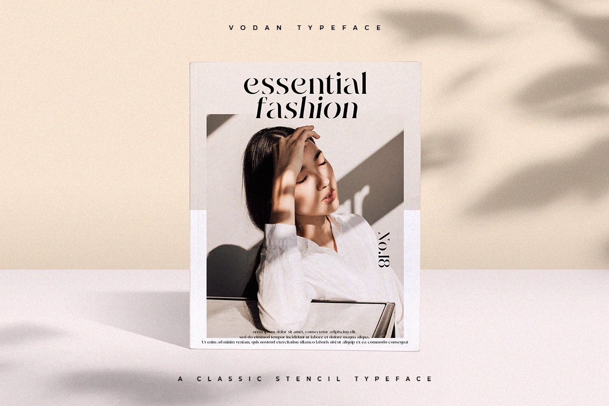 Vodan | Classic Stencil Serif Font