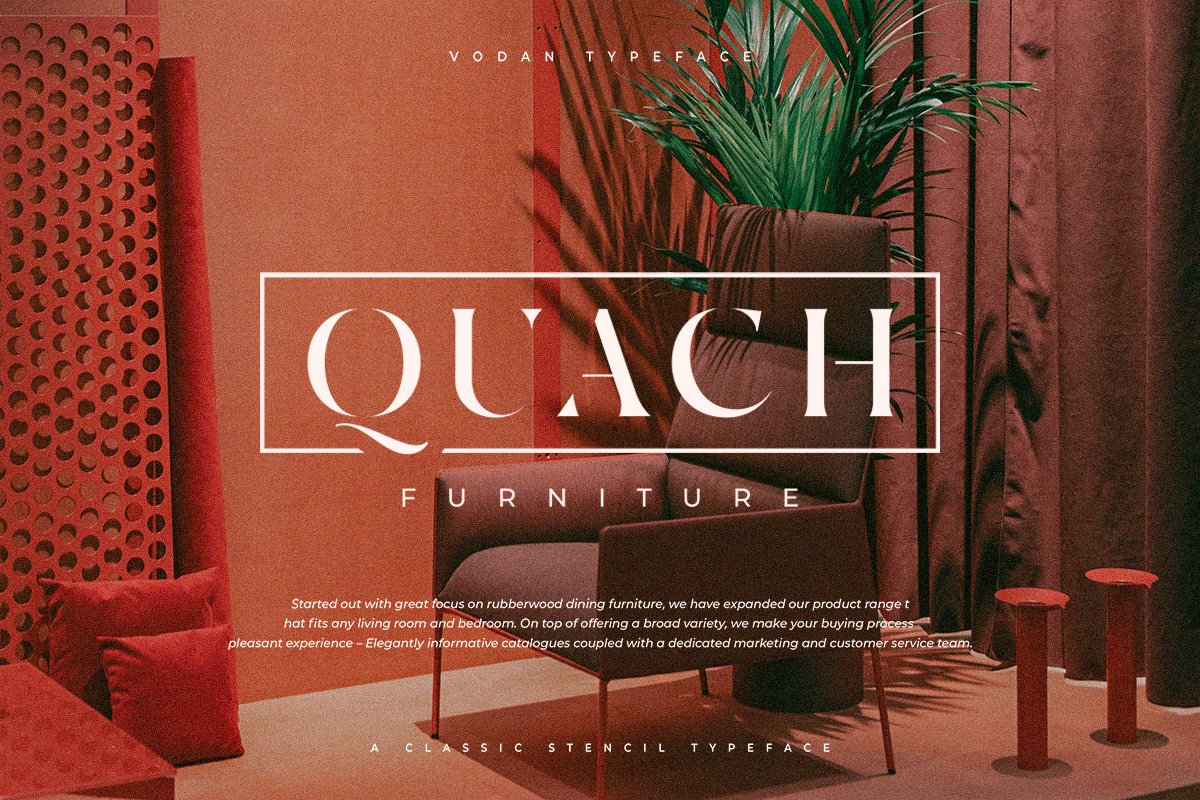 Vodan | Classic Stencil Serif Font