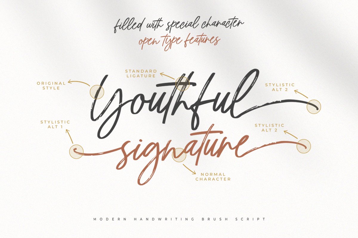 Youthful | Signature Script Font