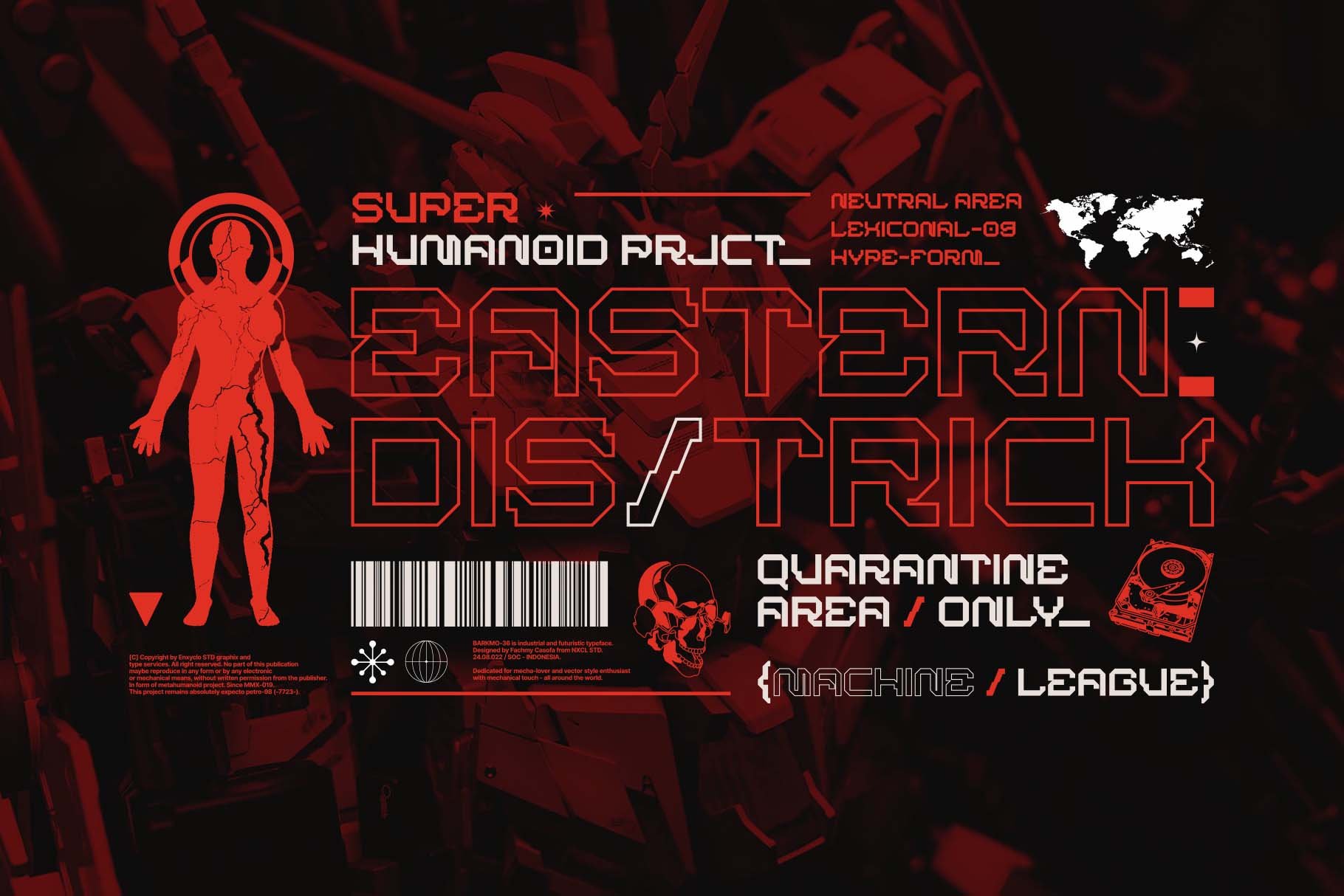 BARKMO36 - Futuristic Mecha Font