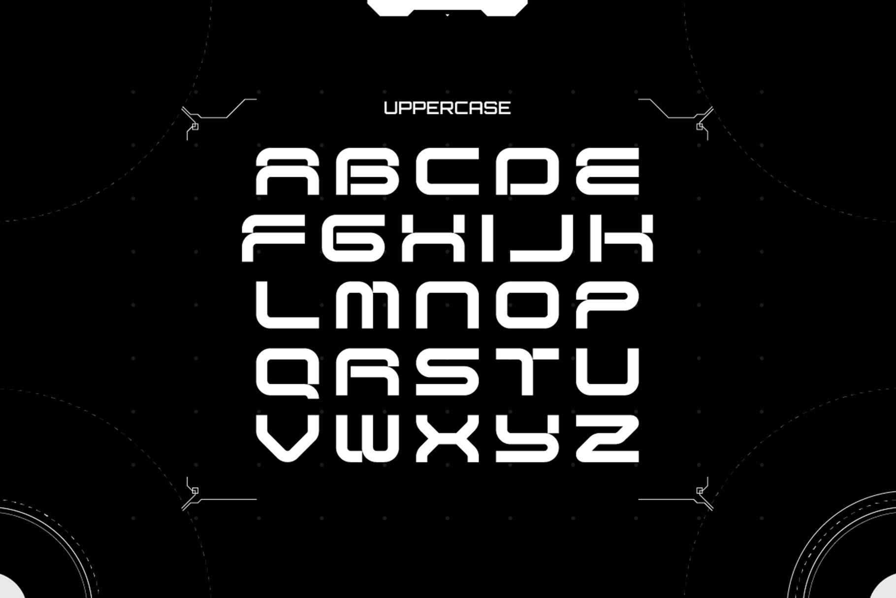 OSCURA - Futuristic Display Font