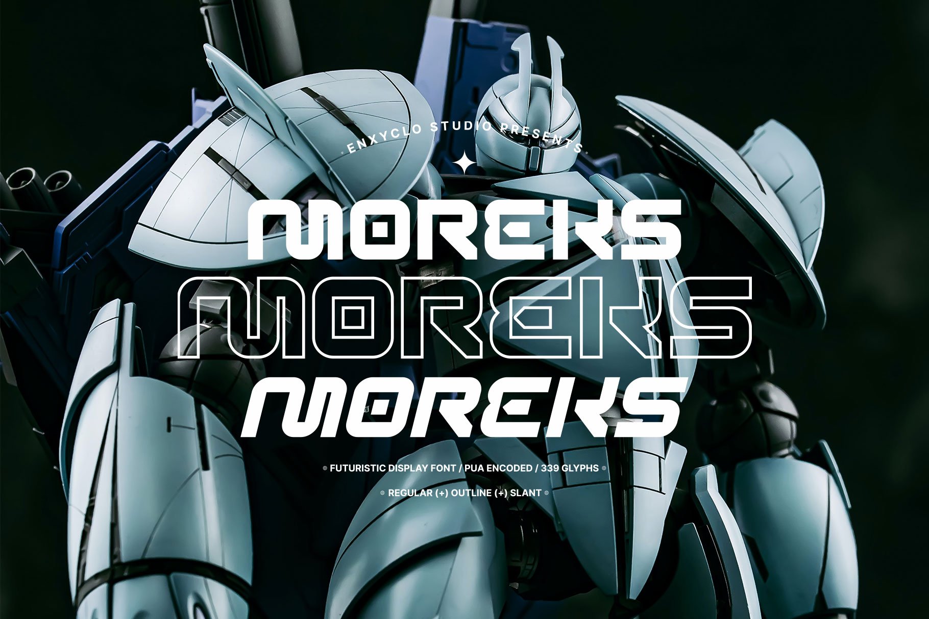 MOREKS - Futuristic Display Font
