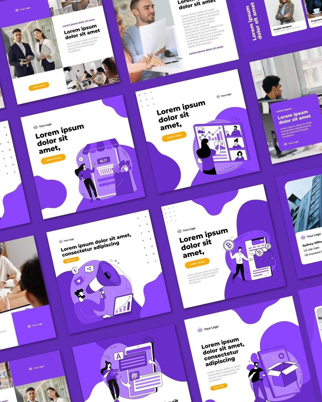 Instagram Design Template Business For Small Company/Business | Canva Template