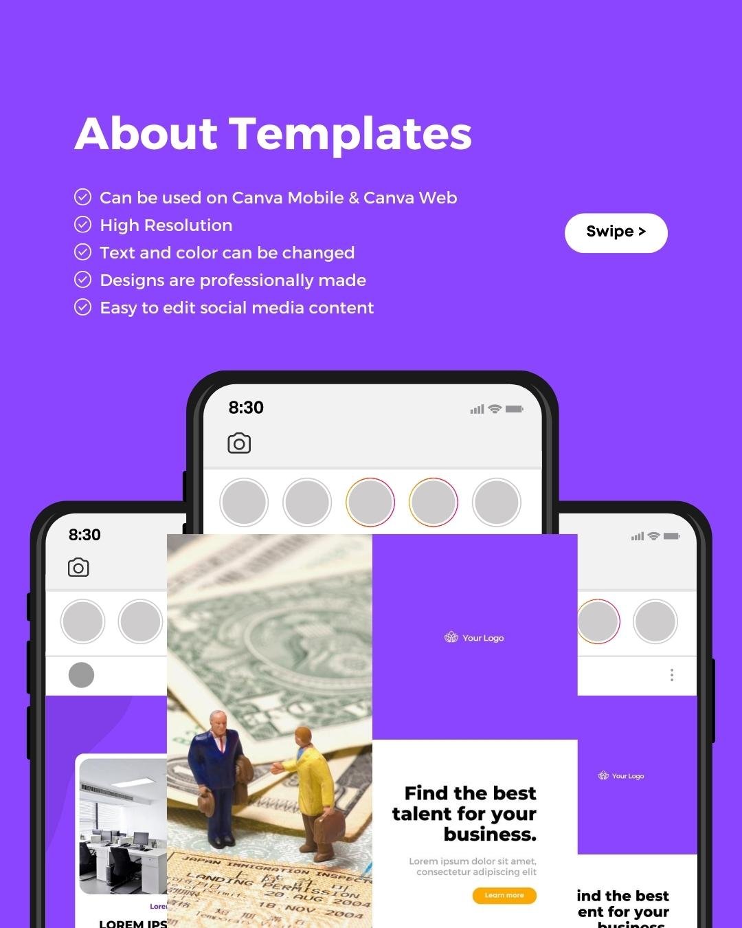 Instagram Design Template Business For Small Company/Business | Canva Template