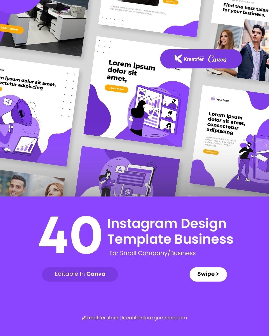 Instagram Design Template Business For Small Company/Business | Canva Template