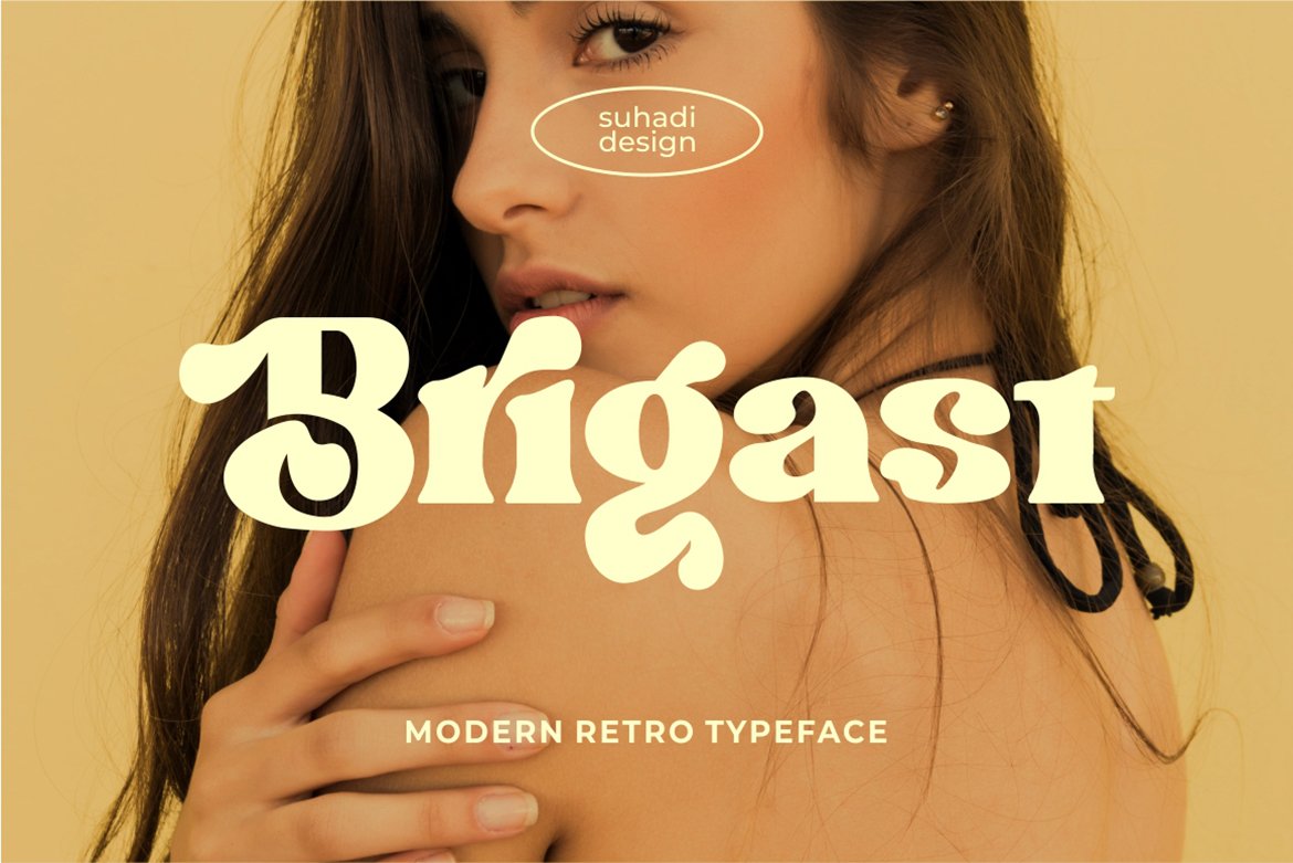 Brigast modern retro typeface font