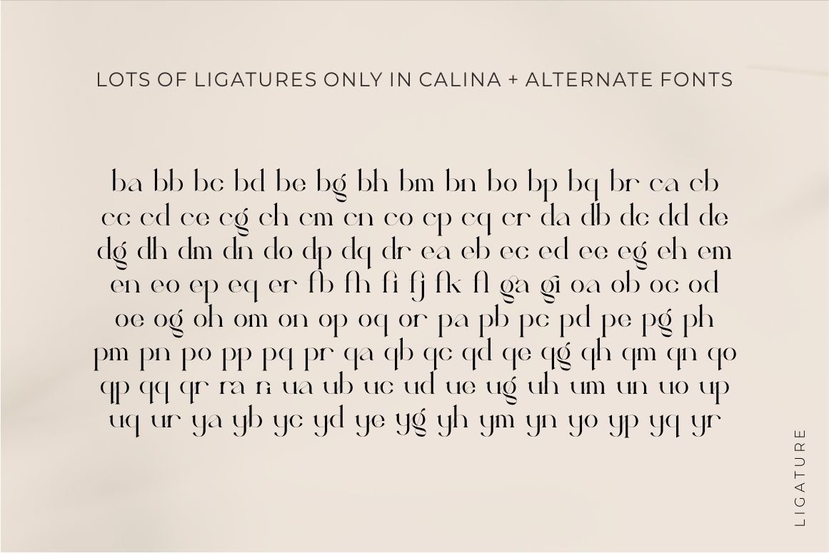 Calina serif classy font