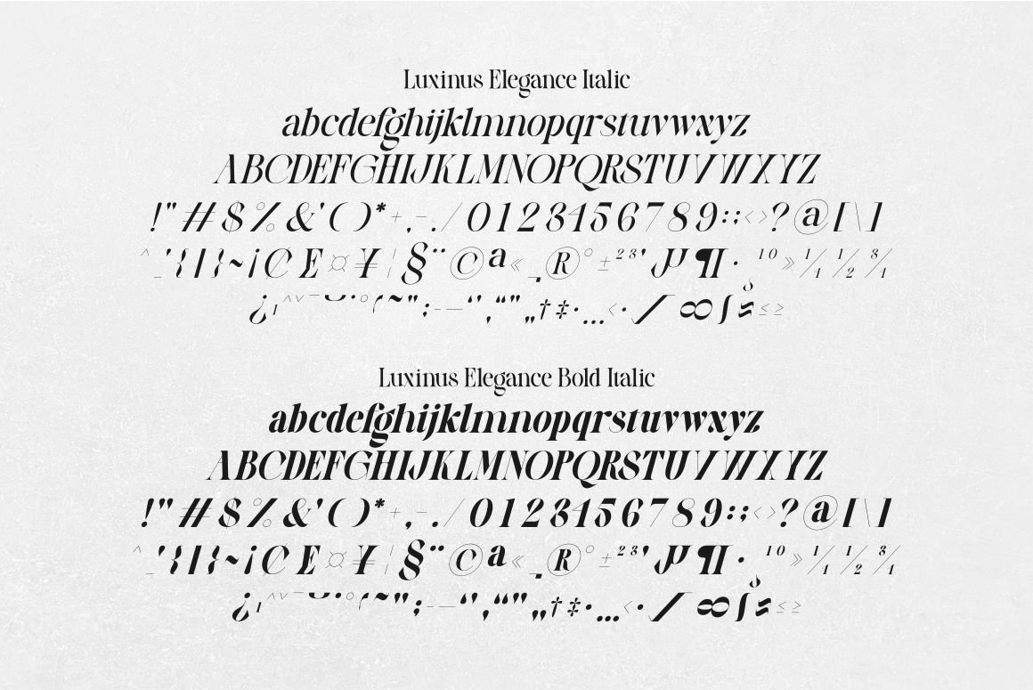 Luxinus Elegance Serif Family With Italic Font