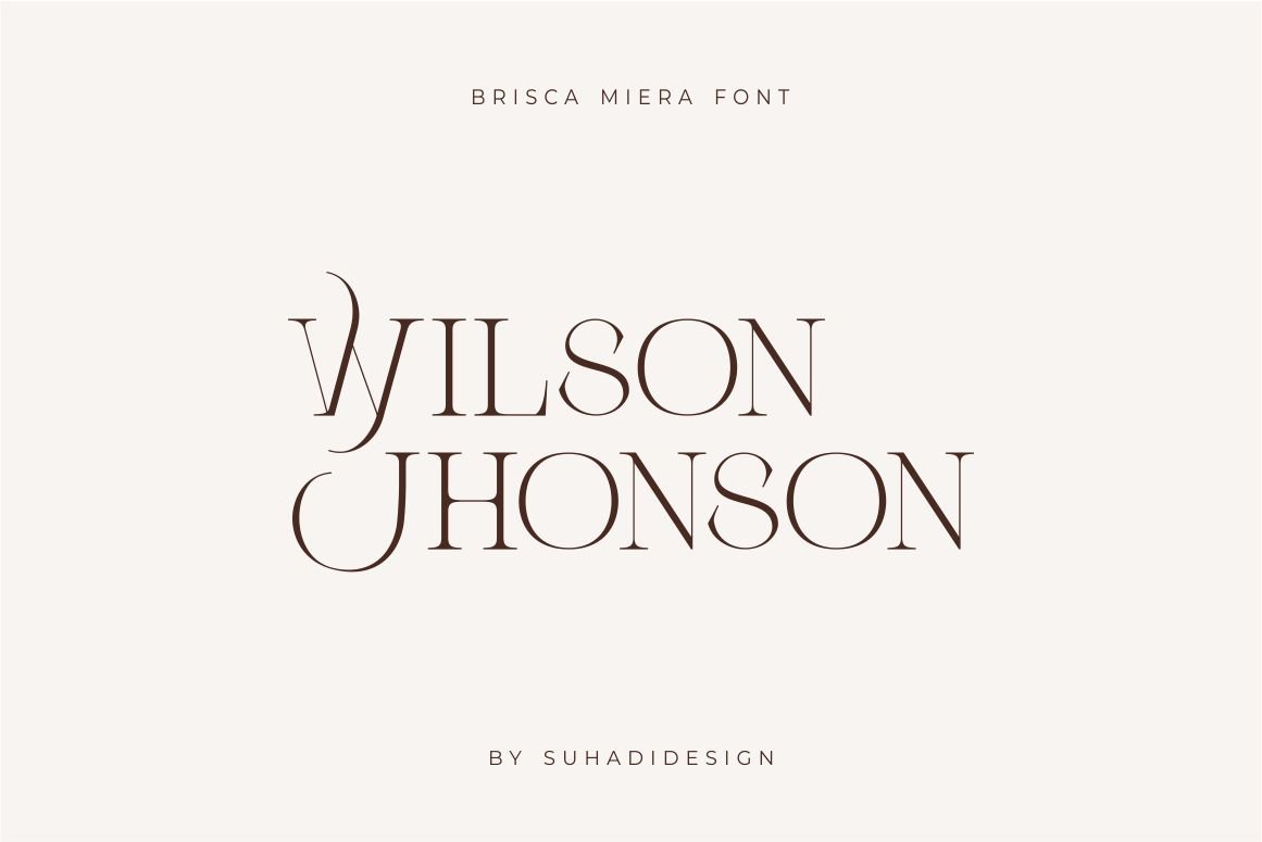 Brisca Miera - Chic Alternate Ligature Serif Font