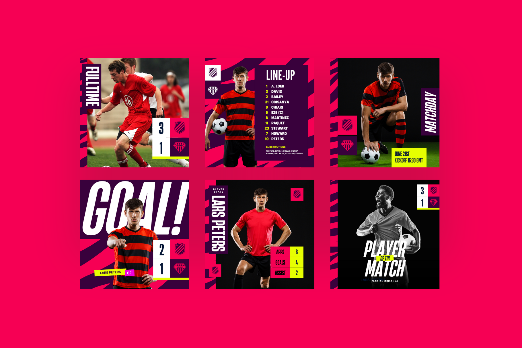 Football Matchday Social Media Pack | Canva Template