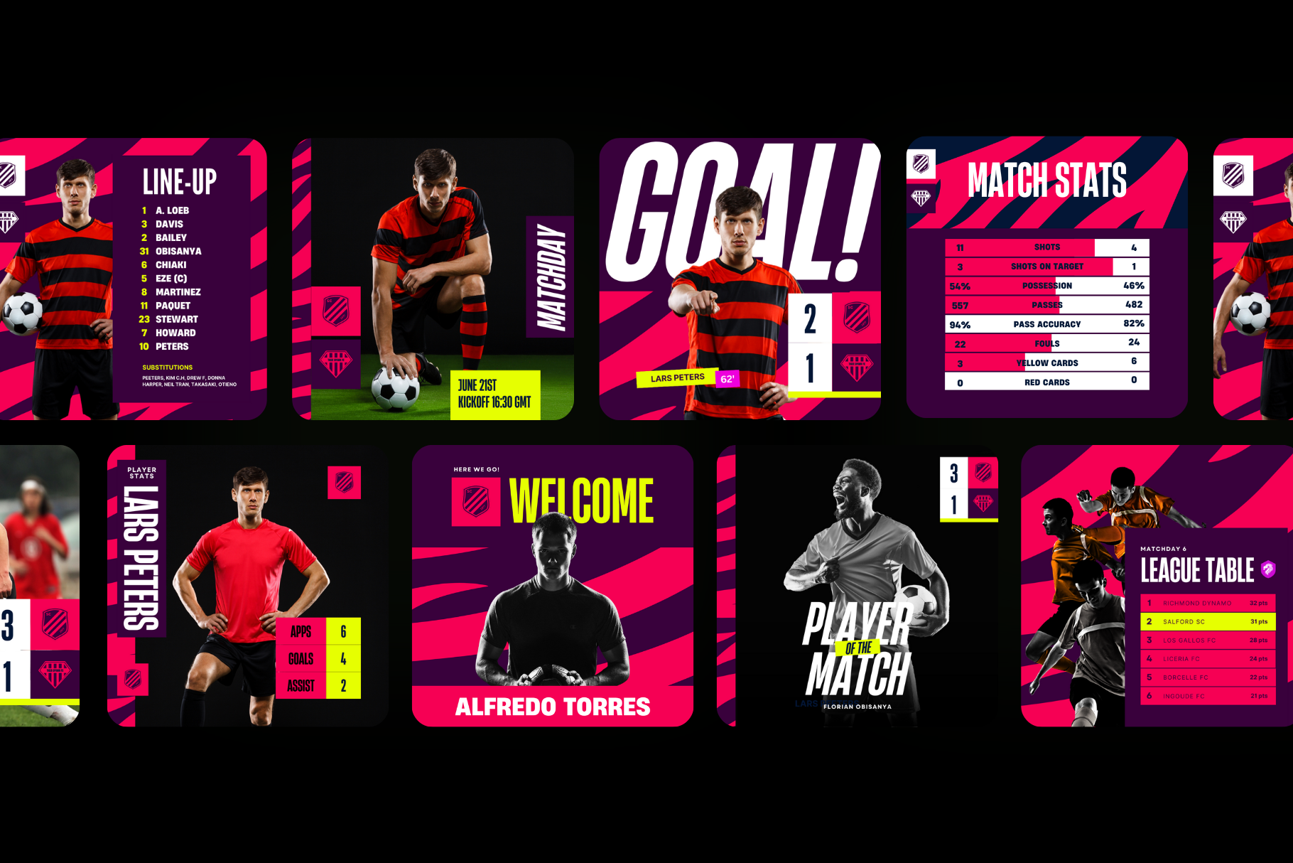 Football Matchday Social Media Pack | Canva Template