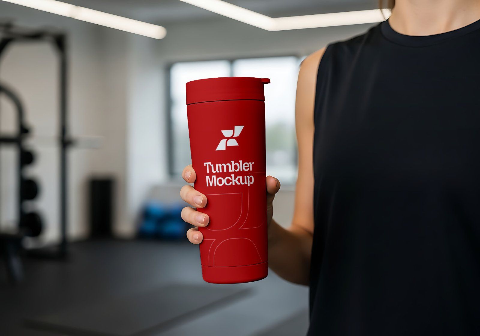 Premium Branding Red Gym Mockup