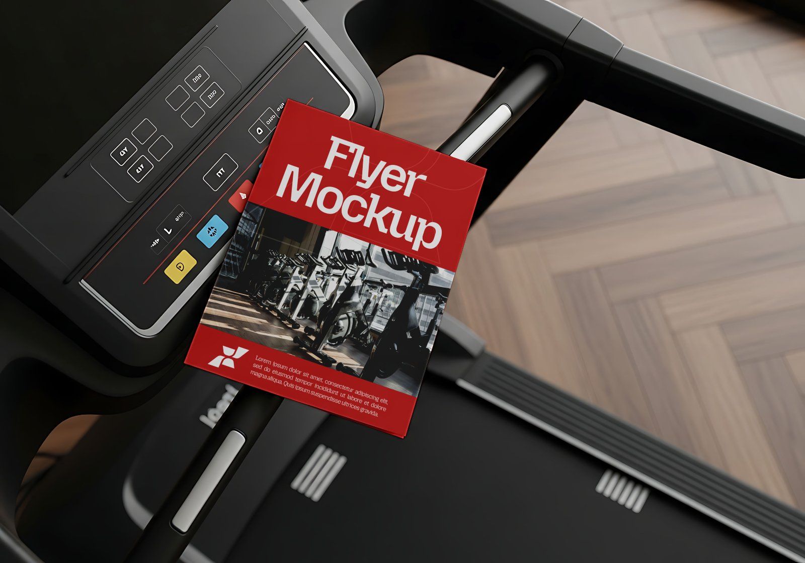 Premium Branding Red Gym Mockup