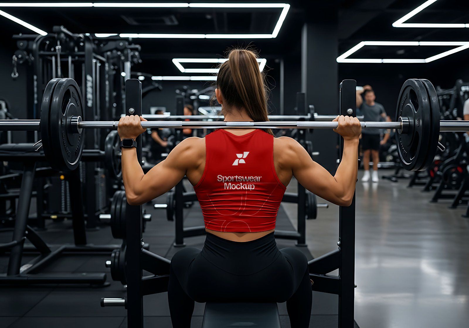 Premium Branding Red Gym Mockup