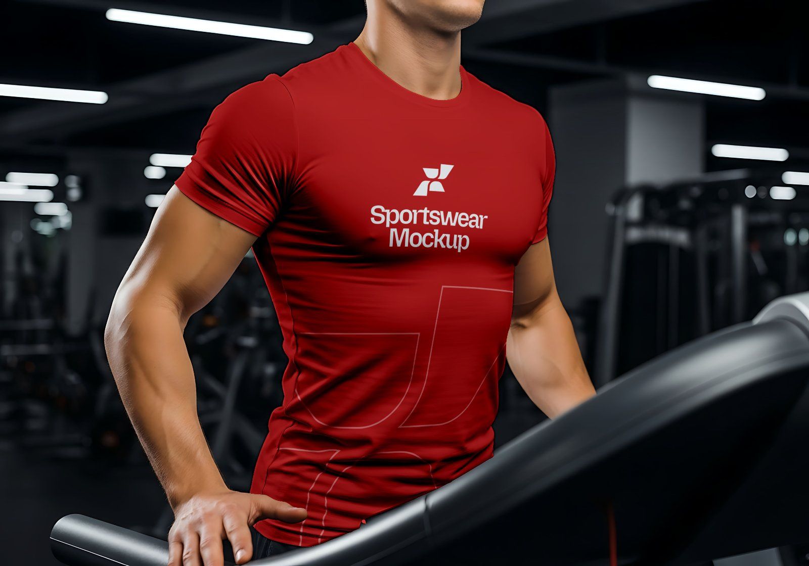 Premium Branding Red Gym Mockup