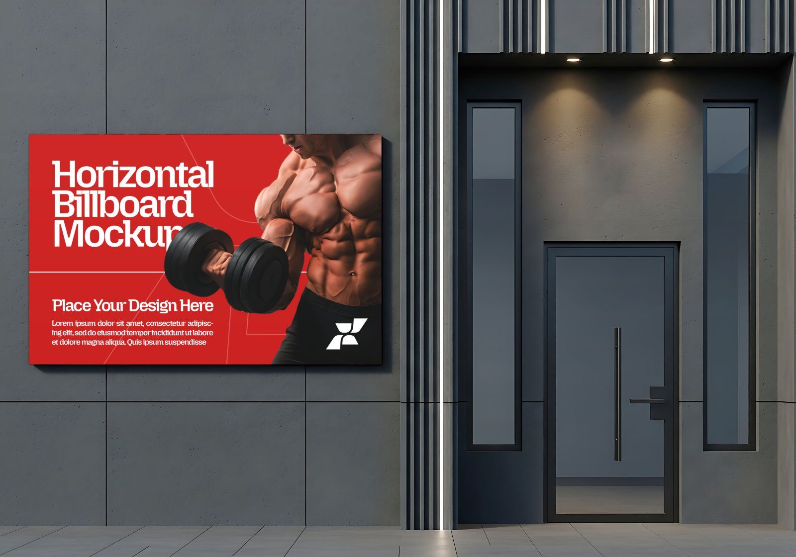 Premium Branding Red Gym Mockup