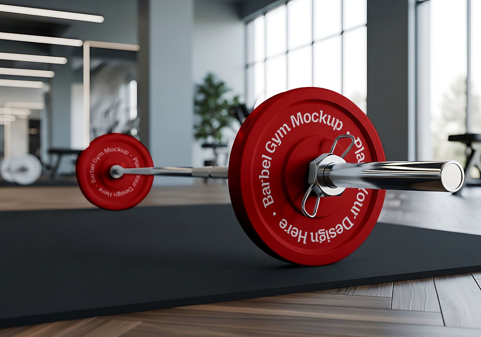 Premium Branding Red Gym Mockup