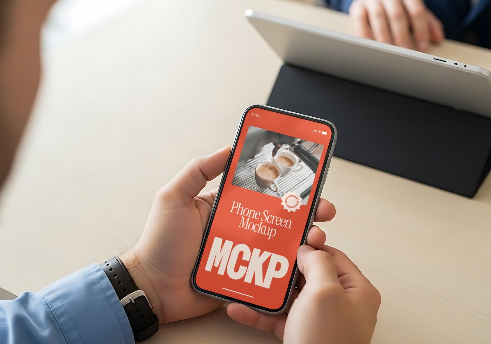 Premium Branding Red Store Coffee Mockup