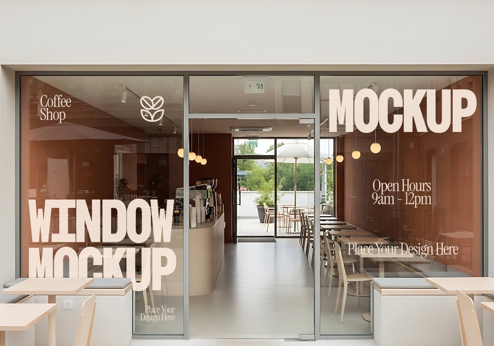 Premium Branding Red Store Coffee Mockup