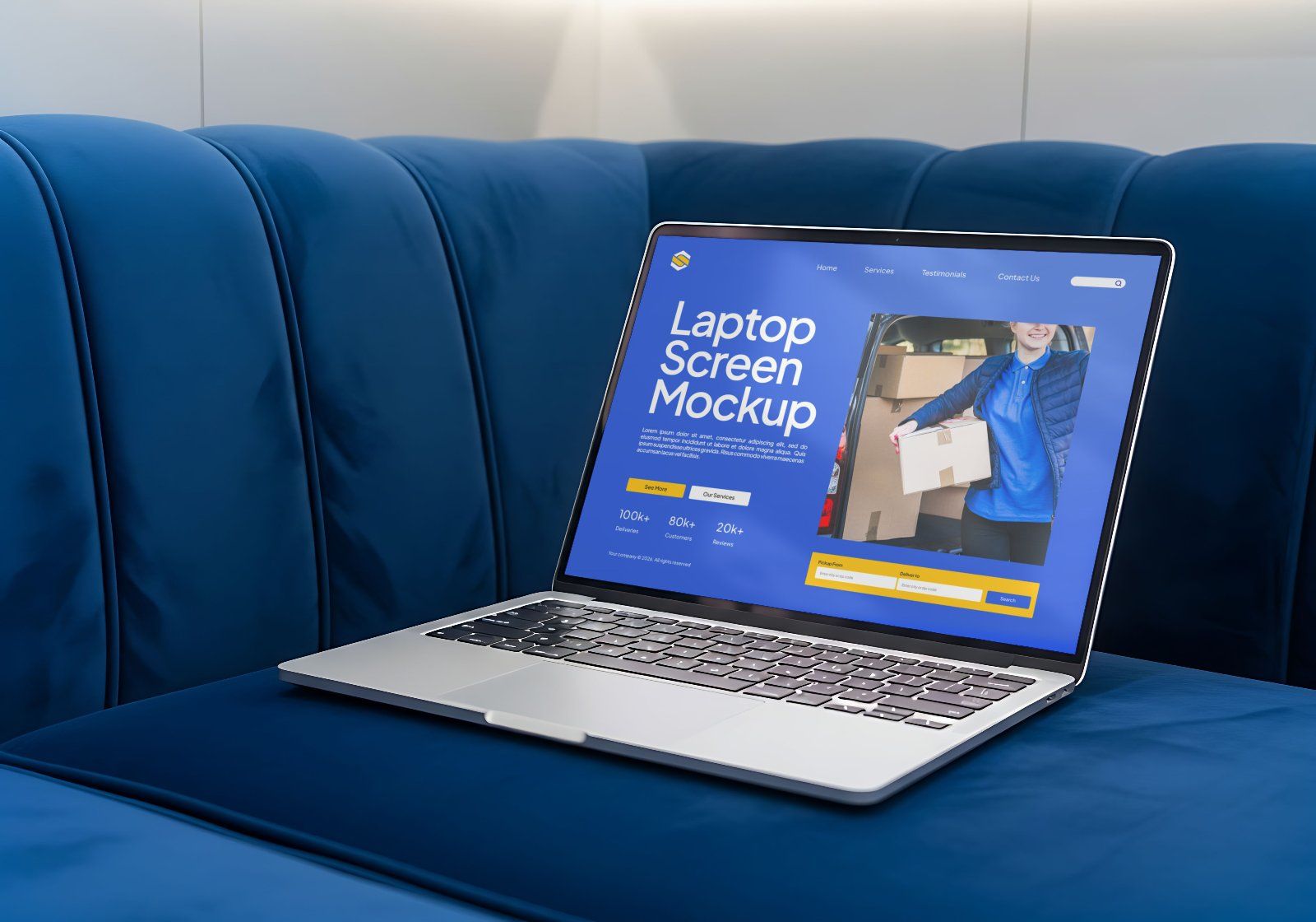 Online Store Mockup Bundle – 15 PSD Templates for E-Commerce & Delivery Branding