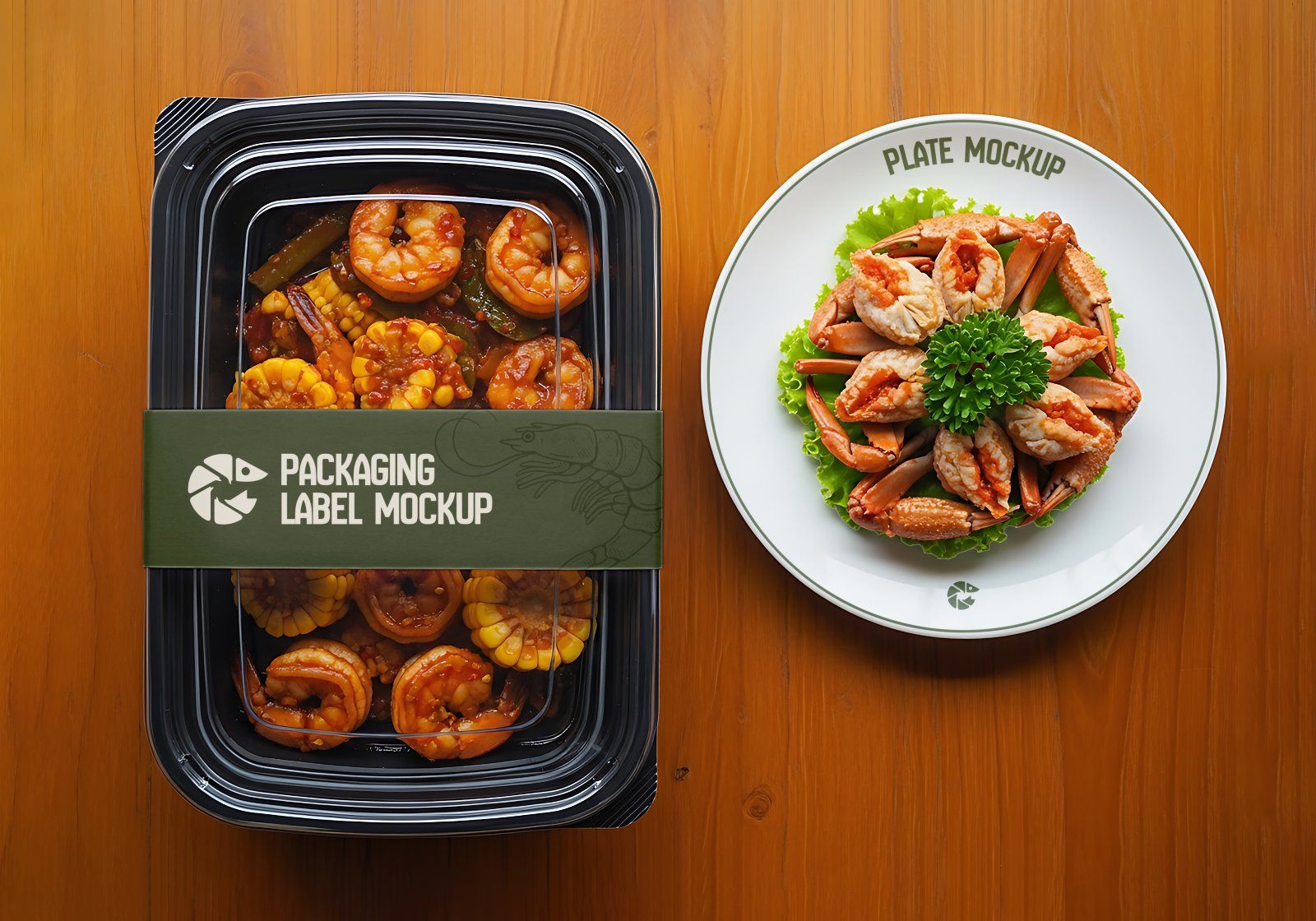 Premium Branding Seafood Resto Mockup