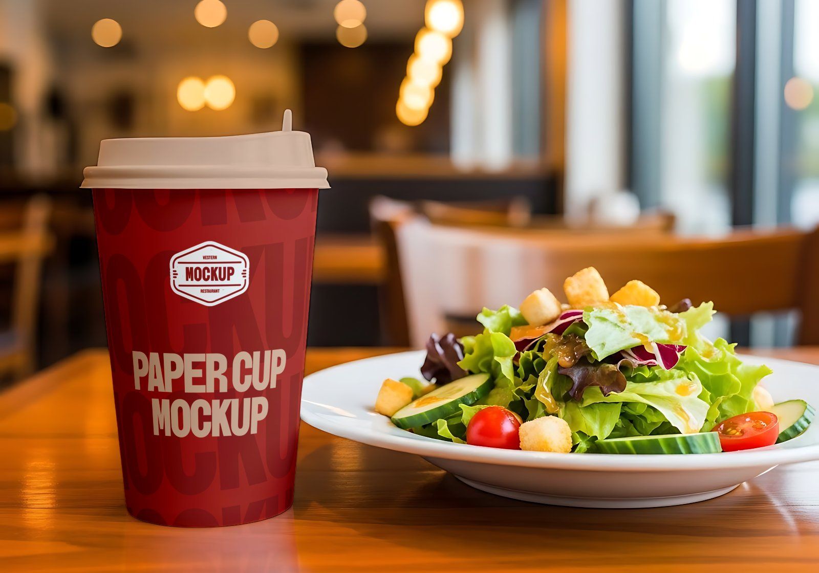 Premium Branding Western Food Restaurant Mockup