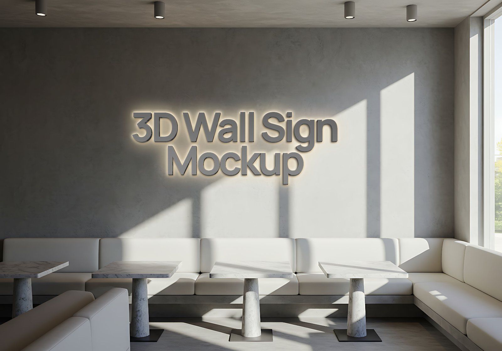 Store front 3D Signage Professional Mockup