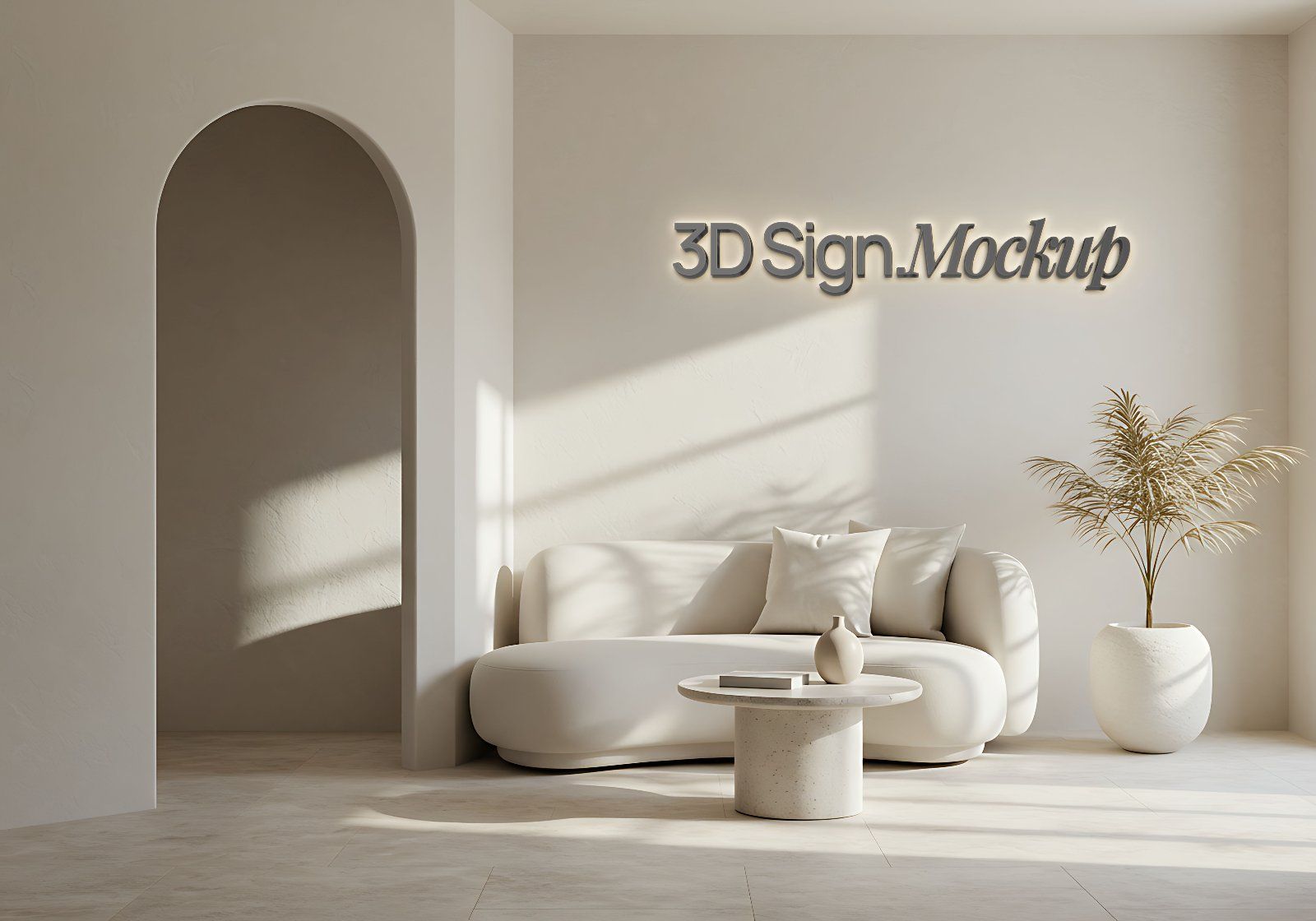 Store front 3D Signage Professional Mockup