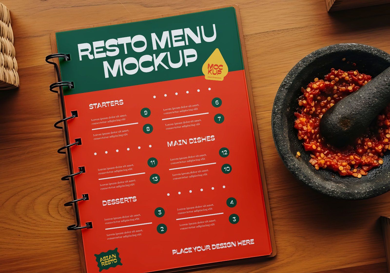 Asian Restaurant Mockup Bundle – 15 PSD Templates for Food & Packaging Branding