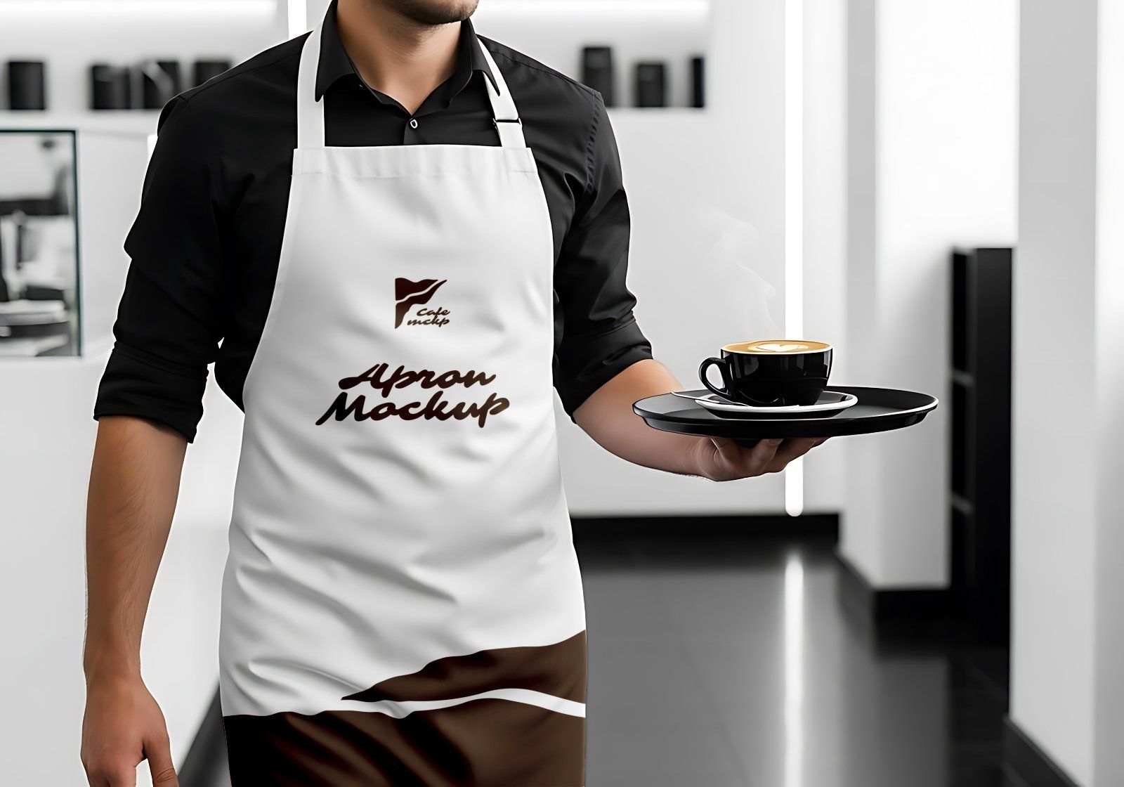 Premium Branding Brown Coffee Cafe Mockup