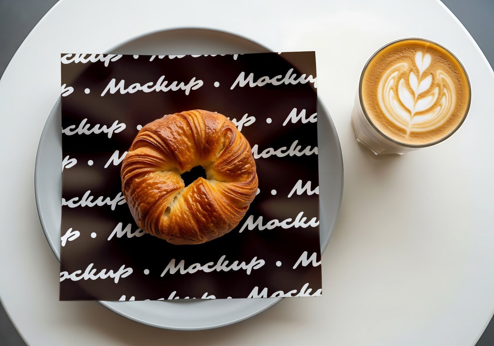 Premium Branding Brown Coffee Cafe Mockup