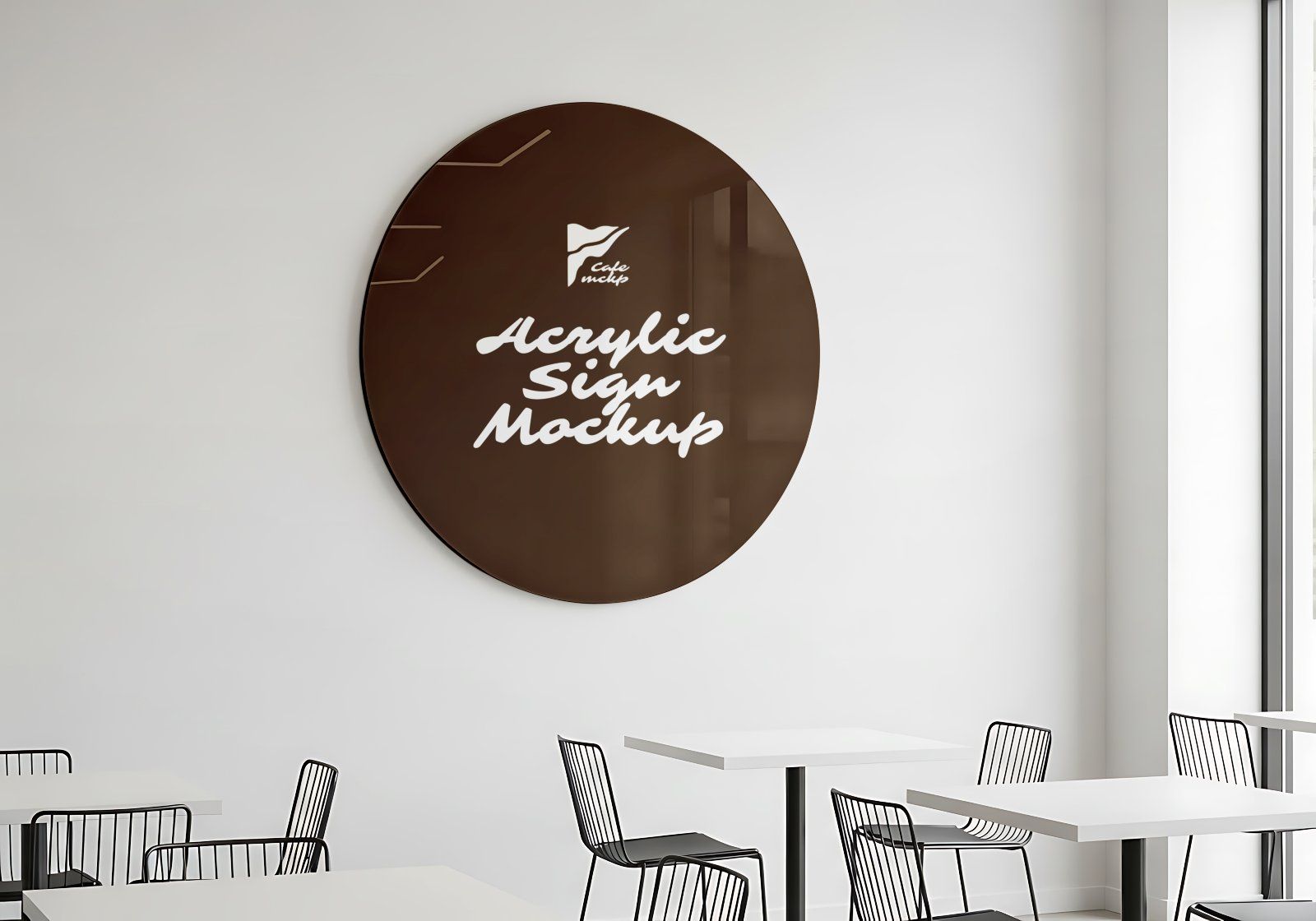 Premium Branding Brown Coffee Cafe Mockup