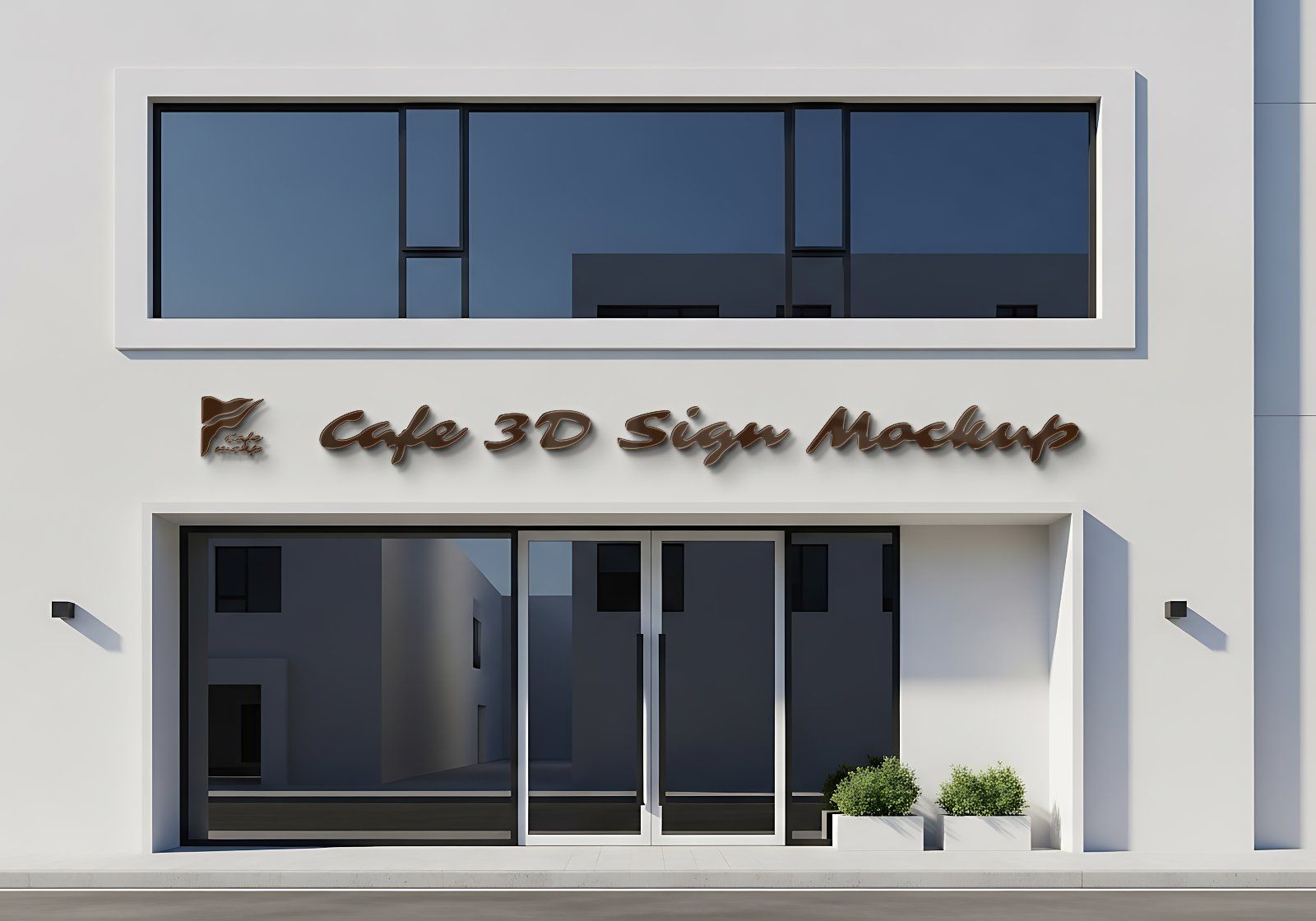 Premium Branding Brown Coffee Cafe Mockup