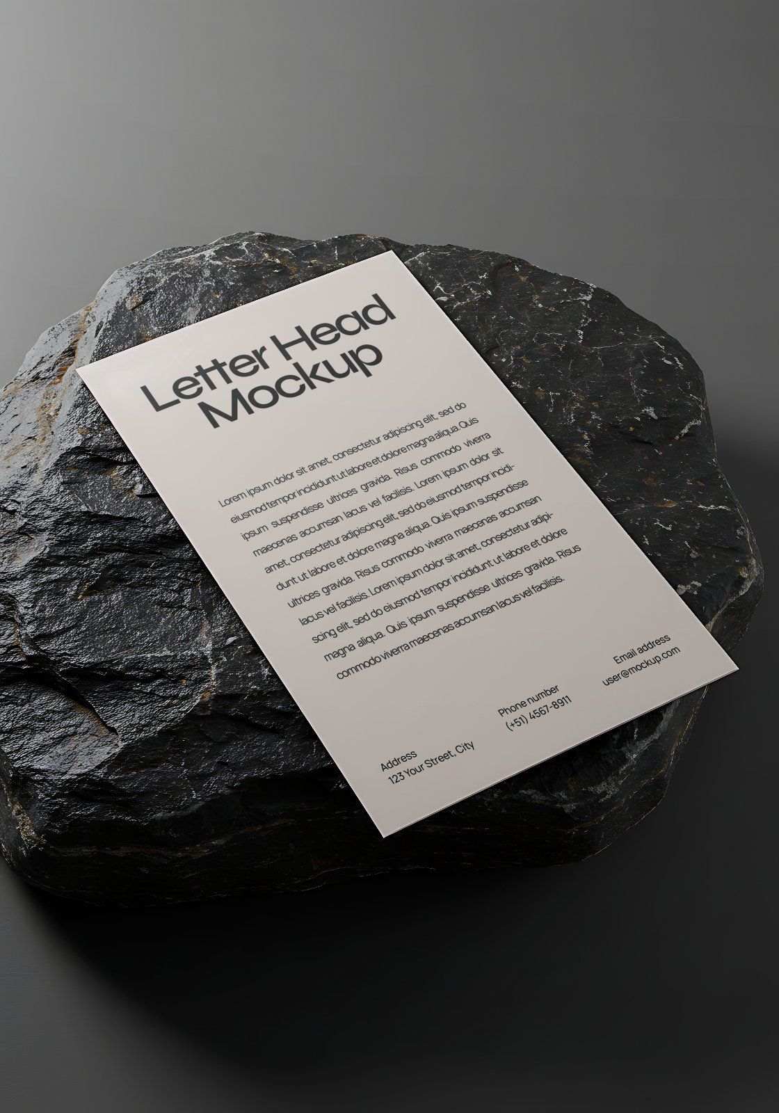 Premium Stone Branding Mockup Bundle