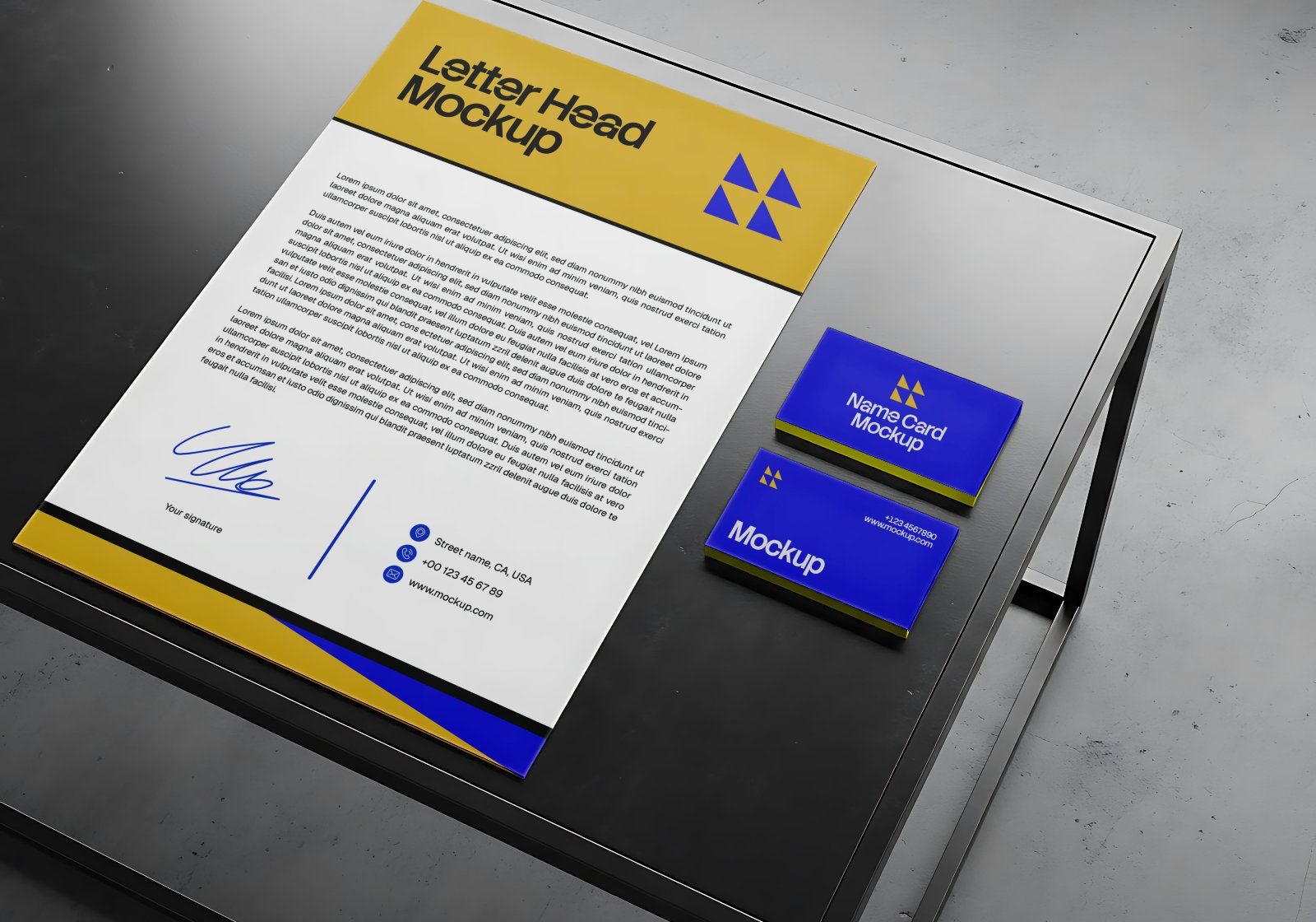 Premium Branding Project Construction Mockup